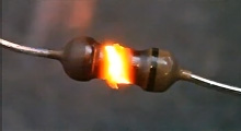 Resistor burning
