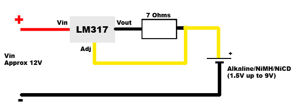 alkaline battery charging circuit