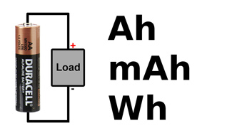 Amp-hour watt-hour battery capacity